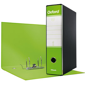 Registratore OXFORD G85 verde lime dorso 8cm f.to protocollo ESSELTE