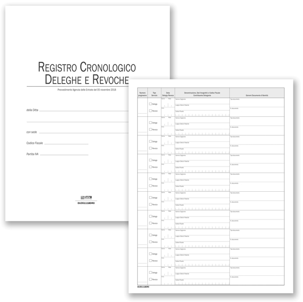 Registro cronologico deleghe e revoche 48pag 31x24,5cm DU351118DR0 Data Ufficio