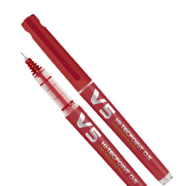 ROLLER HI-TECPOINT V5 RICARICABILE ROSSO PILOT