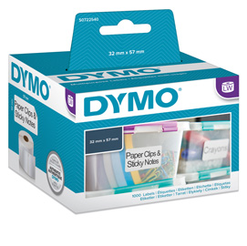 ROTOLO 1000 ETICHETTE MULTIUSO RIMOV. 57X32MM X DYMO LW 113540