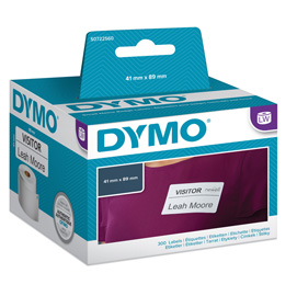 ROTOLO 300 ETICHETTE BADGE RIMOV. 41X89MM X DYMO LW 113560