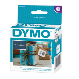 ROTOLO 750 ETICHETTE MULTIUSO RIMOV. 25X25MM X DYMO LW