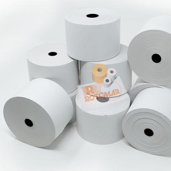 Rotolo carta termica BPA free 55gr neutra 59,5mmx120mt D95mm distr self service