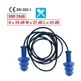 Sacchetto 10 PAIA di TAPPI RILEVABILI BLU con CORDINO