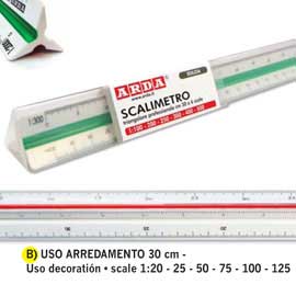 SCALIMETRO ISOTECK ARDA 30CM PER ARREDAMENTO (SCALE 1:20-25-50-75-100-125