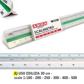 SCALIMETRO ISOTECK ARDA 30CM PER EDILIZIA (SCALE 1:100-200-250-300-400-500