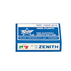 SCATOLA 1000 PUNTI ZENITH 130/E (6/4 IN ACCIAIO NATURALE