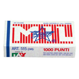 SCATOLA 1000 PUNTI ZENITH 515 (24/6 IN ACCIAIO NATURALE