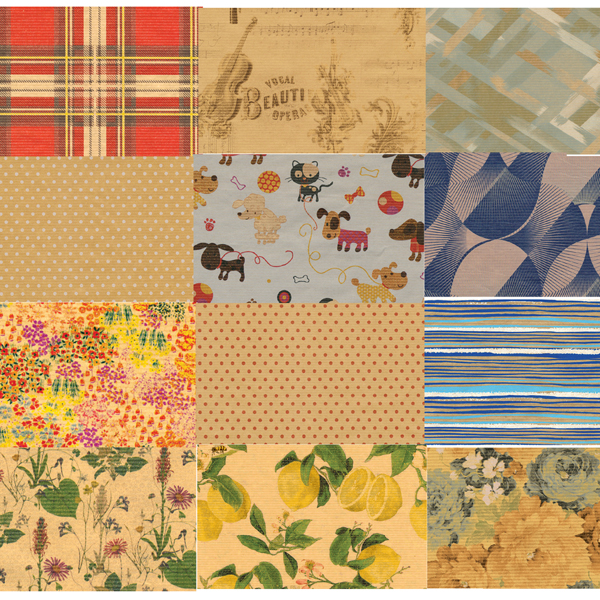 Scatola 100fg carta regalo Natura Kraft 70X100cm Rex Sadoch