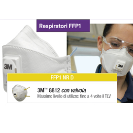 Scatola 10 MASCHERINE 8812 Classic FFP1 con valvola