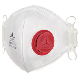 Scatola 10 MASCHERINE FILTRANTI FFP3 con valvola - pieghevole vert.