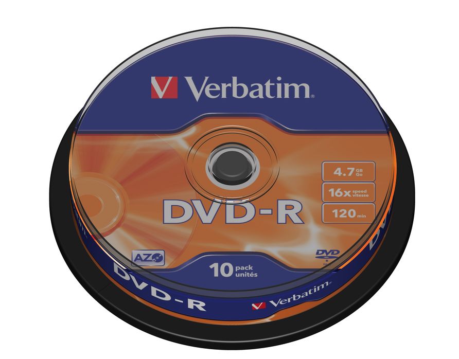 SCATOLA 25 DVD-R SPINDLE 16X 4.7GB 120MIN.SERIGRAFATO - compr SIAE