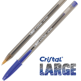 Scatola 50 penna sfera CRISTALÂ® large 1,6mm blu BICÂ®