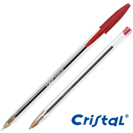 Scatola 50 penna sfera CRISTALÂ® medio 1,0mm rosso BICÂ®