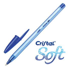 Scatola 50 penna sfera CRISTALÂ® SOFT 1,2mm blu BICÂ®