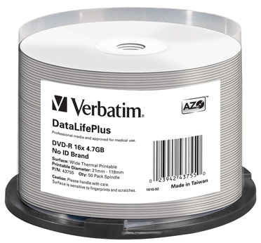 SCATOLA 50 Professional WIDE THERMAL PRINTABLE NO ID 16 4.7GB / 120'