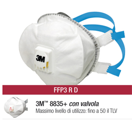 Scatola 5 MASCHERINE 8825+ Premium FFP2 con valvola