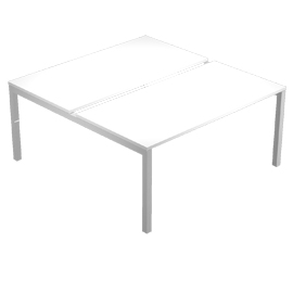 SCRIVANIA a 2 POSTAZIONI CONTRAP.140X166cm BIANCO - AGORA'