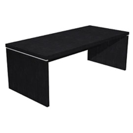 SCRIVANIA DIREZIONALE 210X90cm NERO VEN. - PRESTIGE