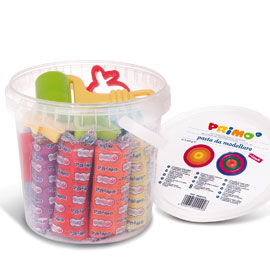 SECCHIELLO CON 10 PANETTI PASTA MODELLABILE + ACCESSORI PRIMO(delist