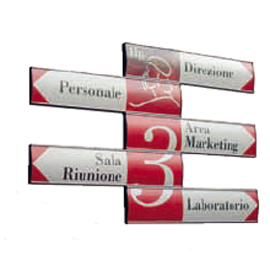 SEGNALETICA A PARETE 10X10CM PROFILO SILVER ARKOS(delist