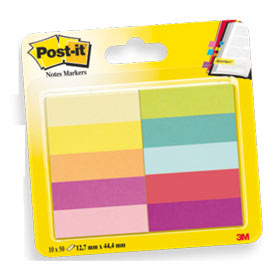 SEGNAPAGINA Post-it® 670-10AB-EU 500FG in 10COLORI INDEX 12,7x44mm in CARTA