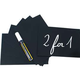 Set 20 TAG nere 5,2x7,4cm (A8 Securit