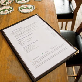 Set 3 Porta Menu' Crystal BR1 SINGOLO (per 2 FOGLI A4