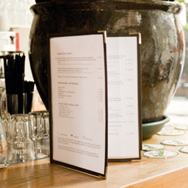 Set 3 Porta Menu' Crystal BR2 DOPPIO (per 4 FOGLI A4