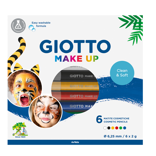 Set 6 matite cosmetiche Make Up colori classici mina da D 6,5mm Giotto