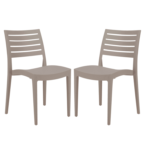 Set da 2 sedie Firenze in polipropilene juta Grandsoleil