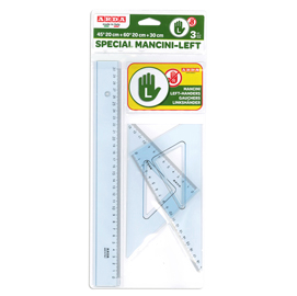 SET DISEGNO PER MANCINI RIGA 30CM E SQUADRE DA 45  E 60  ARDA