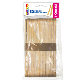 Stecche in legno 50pz dim. 18x150mm DECO