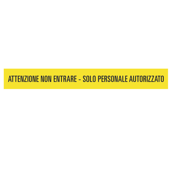 Striscia adesiva da terra in PVC 120x15cm ''ATTENZIONE NON ENTRARE....''