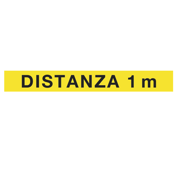 Striscia adesiva da terra in PVC 120x15cm ''DISTANZA 1 m''
