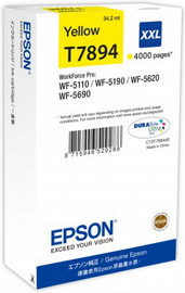 TANICA INCHIOSTRO A PIGMENTI GIALLO EPSON DURABRITE ULTRA SERIE T789 XXL