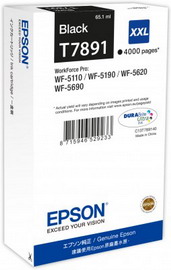 TANICA INCHIOSTRO A PIGMENTI NERO EPSON DURABRITE ULTRA SERIE T789 XXL