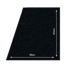 TAPPETO DA PASSERELLA 90X200CM NERO ANTISCIVOLO SECURIT