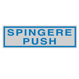 TARGHETTA ADESIVA 165x50mm SPINGERE / PUSH