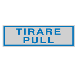 TARGHETTA ADESIVA 165x50mm TIRARE / PULL