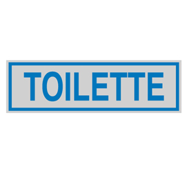 TARGHETTA ADESIVA 165x50mm TOILETTE