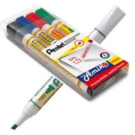 TASCHETTA 4 MARCATORE WHITE BOARD MW85 PUNTA TONDA AMIKO PENTEL