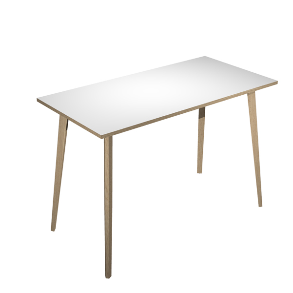 Tavolo alto 160x80xH105cm Rovere/Bianco Woody