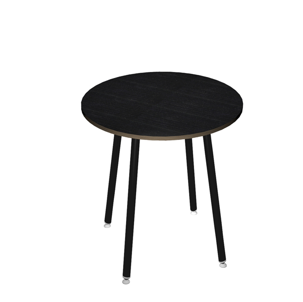 Tavolo alto tondo D100xH105cm Nero/Nero venato Skinny Metal