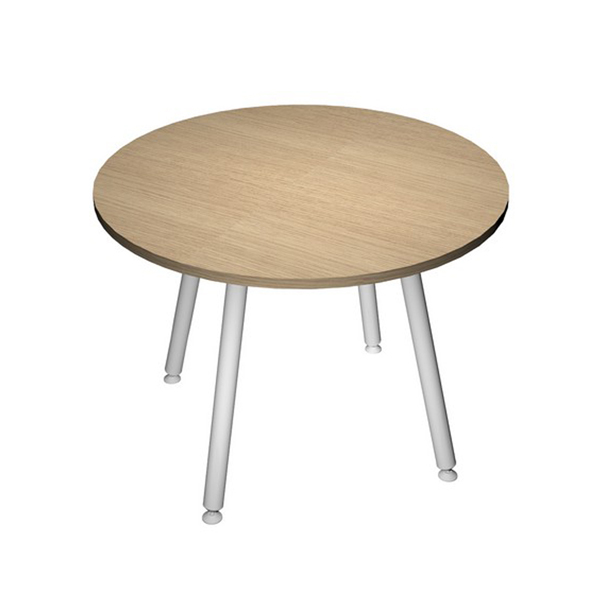 Tavolo riunione tondo D100cm Rovere Skinny Metal