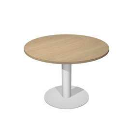 Tavolo riunione tondo D120cm gamba metallo Rovere - AgorA' Direction