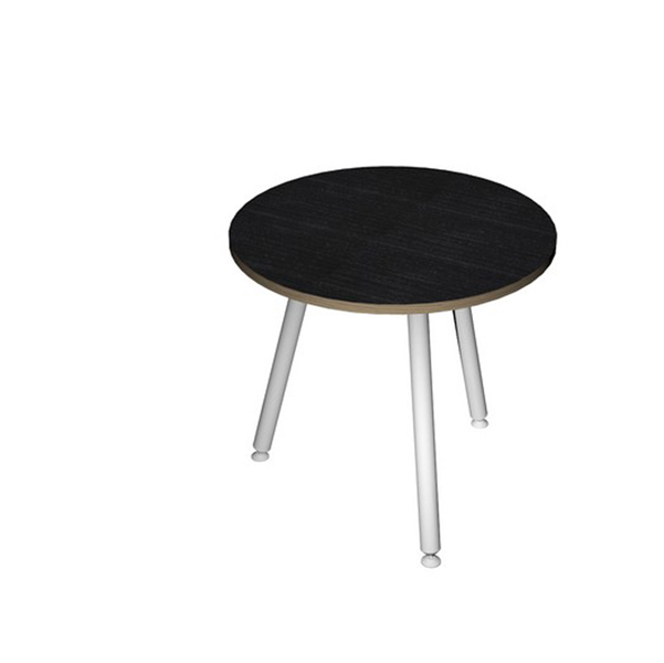 Tavolo riunione tondo D80cm Nero venato Skinny Metal