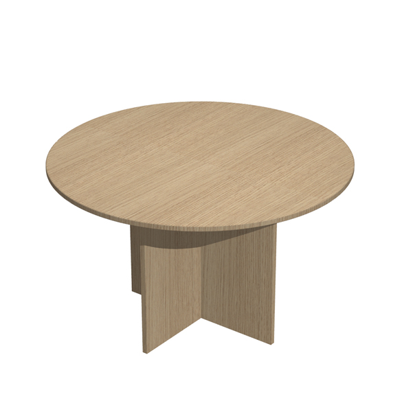 Tavolo riunioni 4 posti D120 x H72cm Rovere - EASY