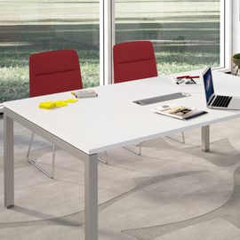 TAVOLO RIUNIONI 6 Posti 160X120xH74,4cm BIANCO - AGORA'