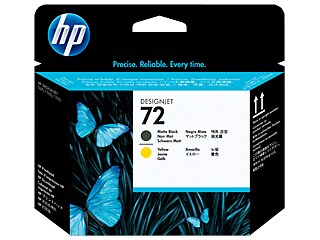 TESTINA DI STAMPA HP 72 NERO OPACO E GIALLO